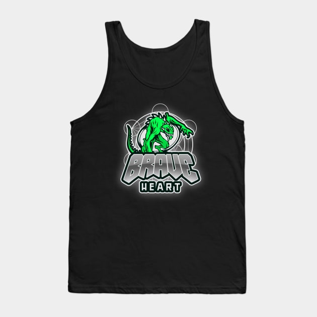 Brave heart monster Tank Top by Wolf Clothing Co